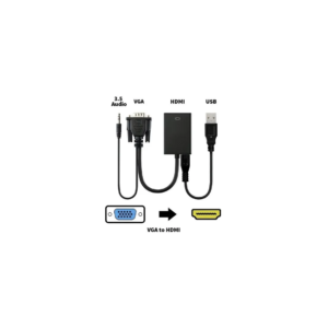 CABO MINI CONVERSOR VGA P/ HDMI - ÁUDIO E VÍDEO - Image 3