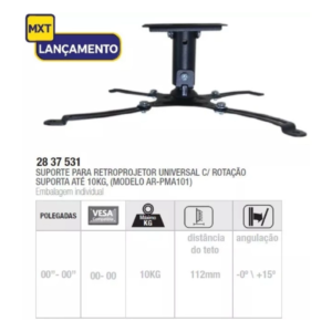 SUPORTE DE TETO UNIVERSAL PARA RETROPROJETOR - Image 2